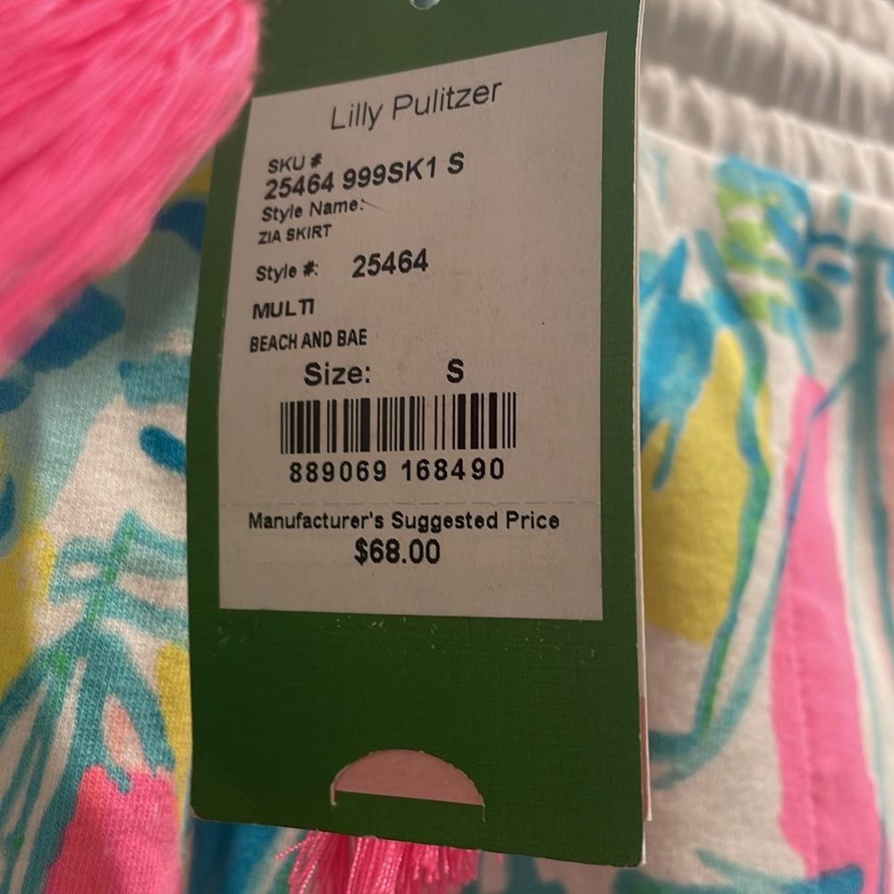 New With Tags,Lilly Pulitzer Zia Skirt, Beach & Bae, Multi Color, Cute Sailboats - Picture 10 of 10